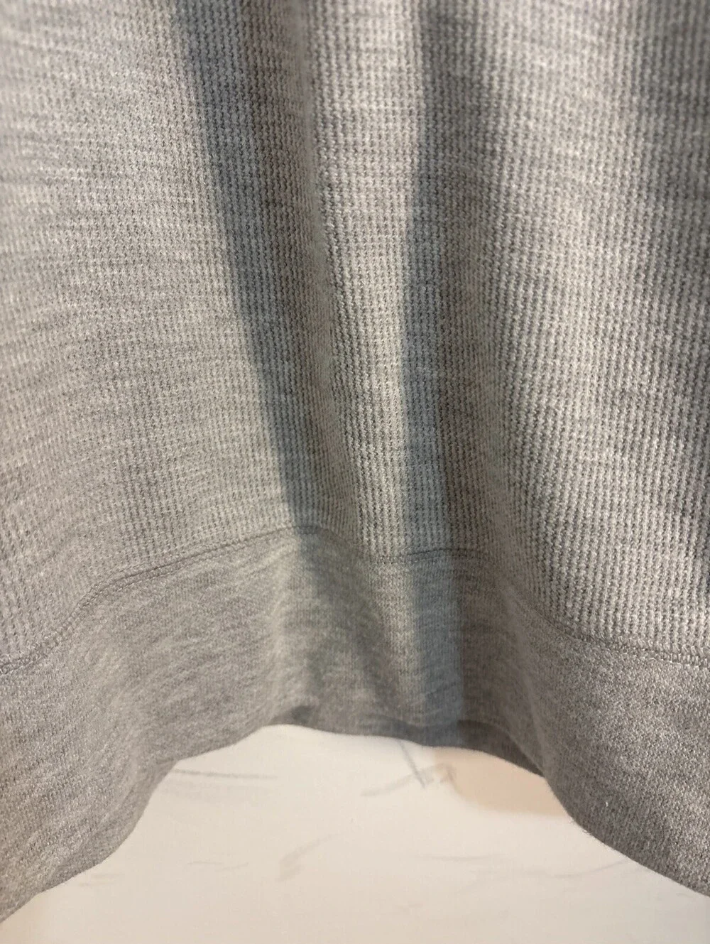 Banana Republic Men's Gray Waffle Knit Thermal Raglan Crewneck Shirt XL EUC
